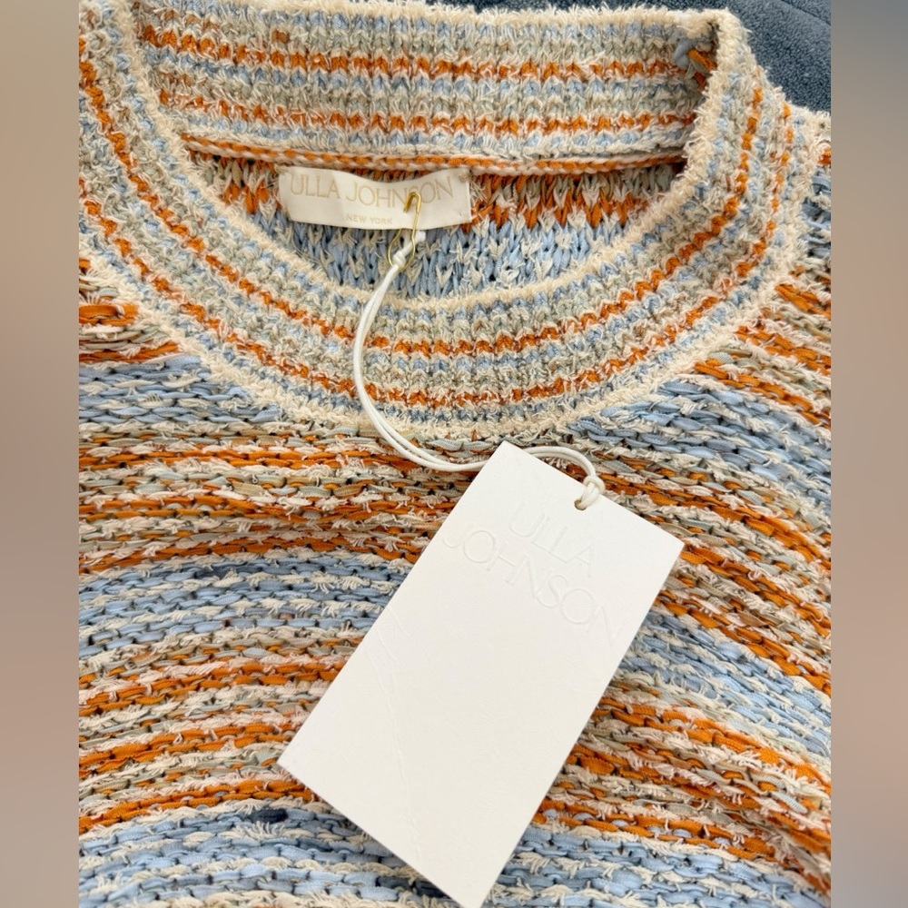 NWT Ulla Johnson Arquette Fringe detail Sweater in Lily Size M - Picture 13 of 16